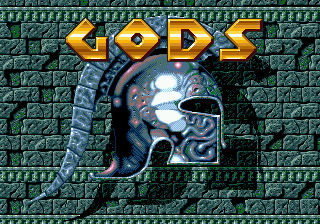 Gods title screen for Sega Mega Drive